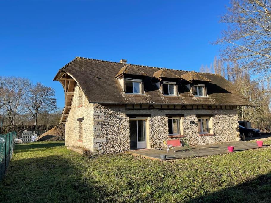 فيلا Maison Ancienne Vallee De L'Eure Hardencourt-Cocherel المظهر الخارجي الصورة